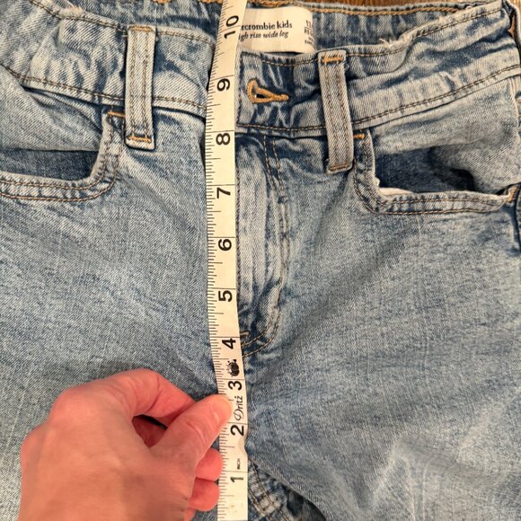 Abercrombie Kids High Rise Wide Leg Jeans Size 13/14 Blue - Picture 4 of 9